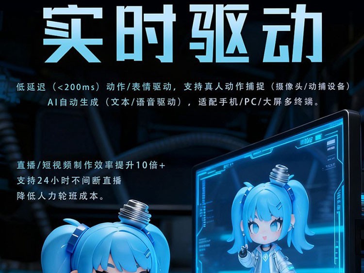 螺母数字人直播系统